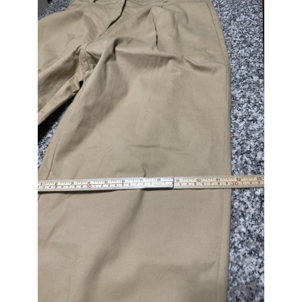 Lulus Wide Leg Khaki Dress Pants SIze Medium Pleated  Lightweight Regular Fit - Picture 6 of 10